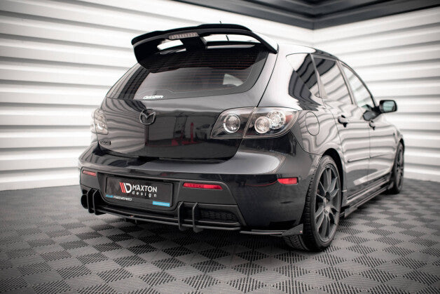 Diffusor Flaps passend für Mazda 3 MPS Mk1 roter Kern + Hochglanz Flaps