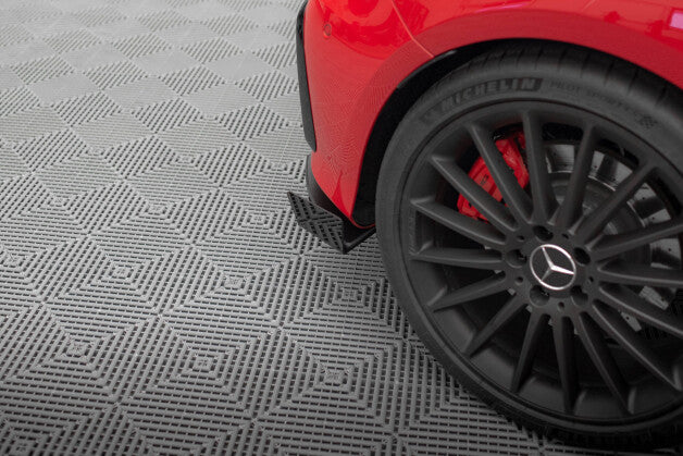 Diffusor Flaps passend für Mercedes A 45 AMG W176 FL roter Kern + Hochglanz Flaps