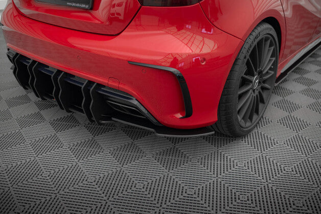 Diffusor Flaps passend für Mercedes A 45 AMG W176 FL roter Kern