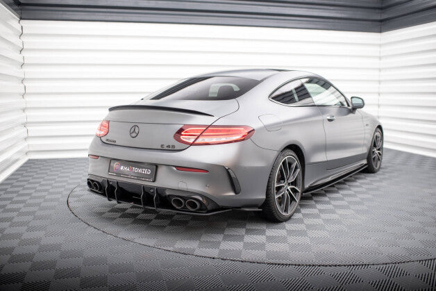 Diffusor Flaps passend für Mercedes-AMG C43 Coupe C205 FL roter Kern