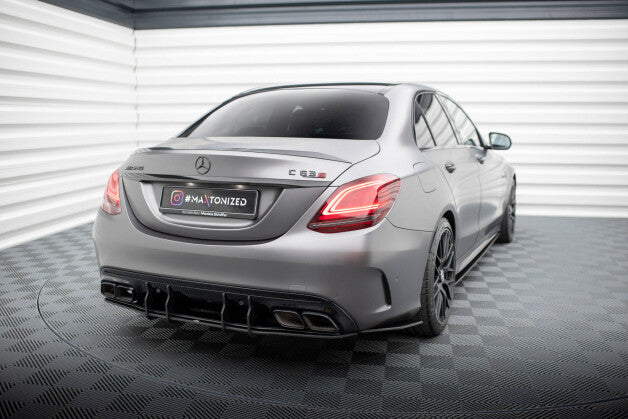 Diffusor Flaps passend für Mercedes-AMG C63 Limousine / Kombi W205 FL roter Kern