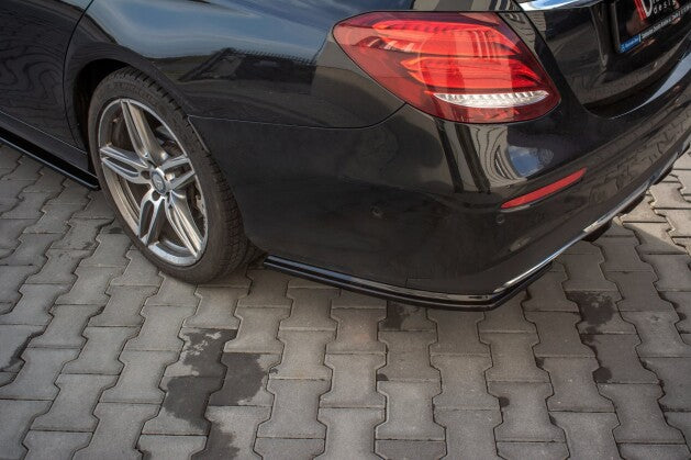 Diffusor Flaps passend für Mercedes E43 AMG / AMG-Line Limousine / Kombi W213 / S213 schwarz Hochglanz