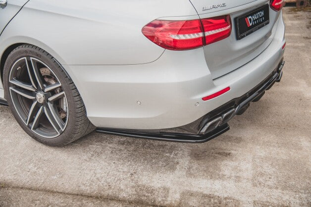 Diffusor Flaps passend für Mercedes E63 AMG Kombi/Limousine S213/W213 schwarz Hochglanz