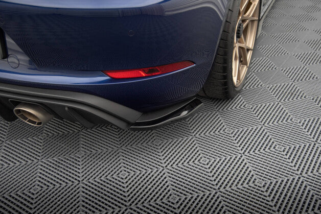 Diffusor Flaps passend für Porsche 718 Cayman GT4 RS 982c schwarz Hochglanz