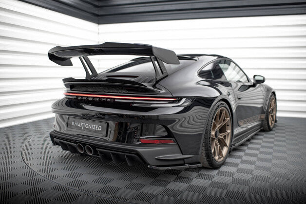 Diffusor Flaps passend für Porsche 911 992 GT3 schwarz Hochglanz