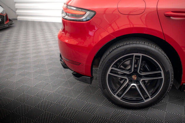 Diffusor Flaps passend für Porsche Macan GTS / Sport Design Mk1 FL schwarz Hochglanz