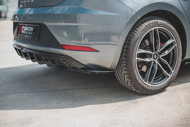 Diffusor Flaps passend für Seat Leon Mk3 FR FL schwarz Hochglanz