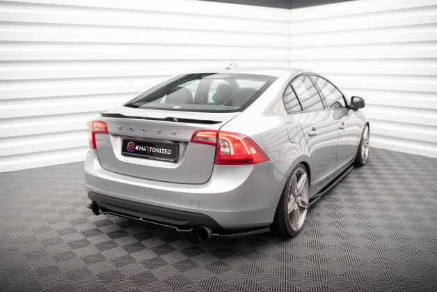 Diffusor Flaps passend für Volvo S60 R-Design Mk2 schwarz Hochglanz
