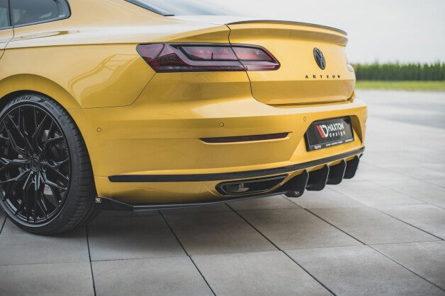 Diffusor Flaps passend für VW Arteon R-Line Limousine / Shooting Brake Mk1 schwarz Hochglanz (4251937869451)