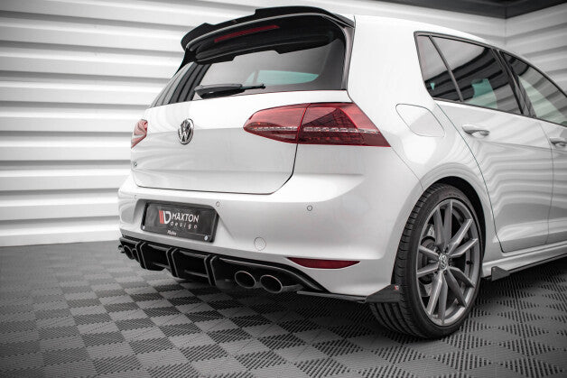 Diffusor Flaps passend für VW Golf R Mk7 schwarz Hochglanz (4255647800537)