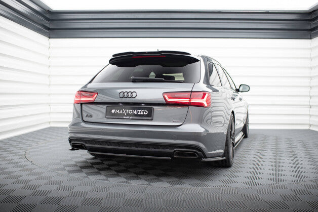 Diffusor Flaps V.1 passend für Audi A6 / A6 C7 S-line/ S6 C7 FL schwarz Hochglanz