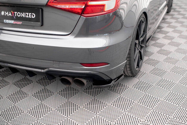 Diffusor Flaps V.1 passend für Audi S3 Sportback 8V FL schwarz Hochglanz