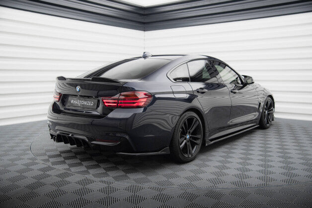 Diffusor Flaps V.1 passend für BMW 4er Gran Coupe M-Paket F36 schwarz Hochglanz