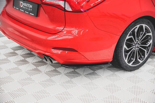 Diffusor Flaps V.1 passend für Ford Focus ST-Line Kombi Mk4 schwarz Hochglanz