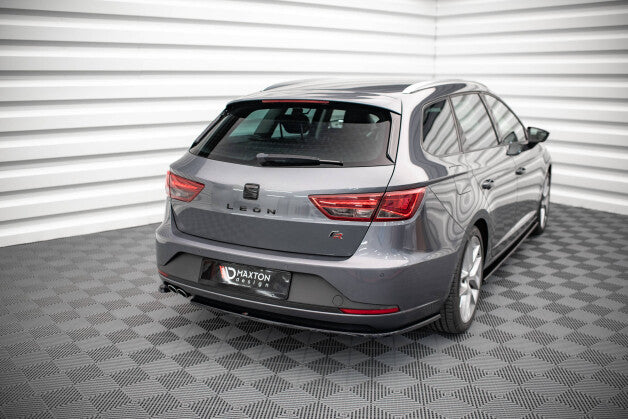 Diffusor Flaps V.1 passend für Seat Leon FR Sportstourer Mk3 schwarz Hochglanz