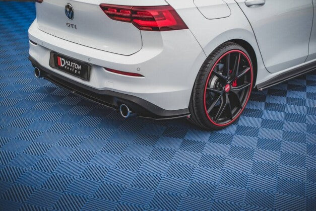 Diffusor Flaps V.1 passend für VW Golf GTI / GTE Mk8 schwarz Hochglanz