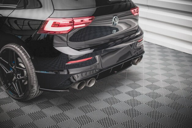 Diffusor Flaps V.1 passend für VW Golf R Hatchback Mk8 FL schwarz Hochglanz