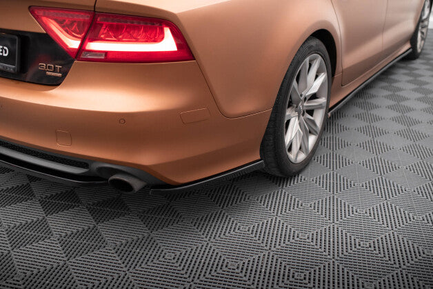 Diffusor Flaps V.2 passend für Audi A7 S-Line C7 schwarz Hochglanz