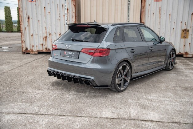 Diffusor Flaps V.2 passend für Audi RS3 8V Sportback schwarz Hochglanz