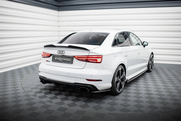 Diffusor Flaps V.2 passend für Audi RS3 Limousine 8V FL schwarz Hochglanz