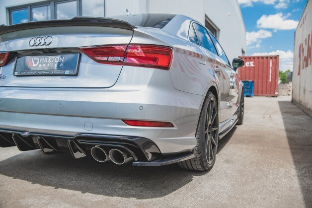 Diffusor Flaps V.2 passend für Audi S3 Limousine 8V FL schwarz Hochglanz