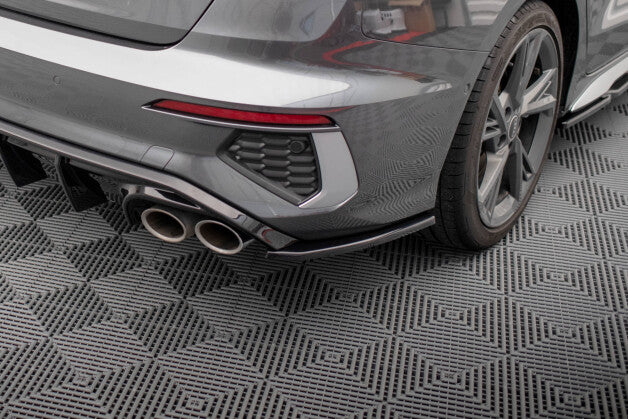 Diffusor Flaps V.2 passend für Audi S3 Limousine 8Y schwarz Hochglanz