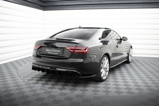 Diffusor Flaps V.2 passend für Audi S5 / A5 S-Line Coupe / Cabriolet 8T schwarz Hochglanz