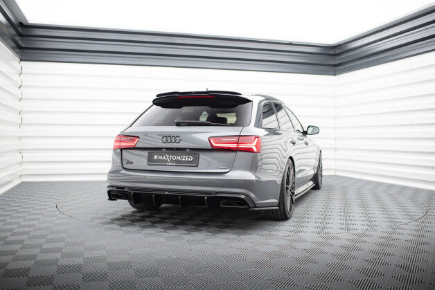 Diffusor Flaps V.2 passend für Audi S6 / A6 S-Line / A6 C7 FL schwarz Hochglanz