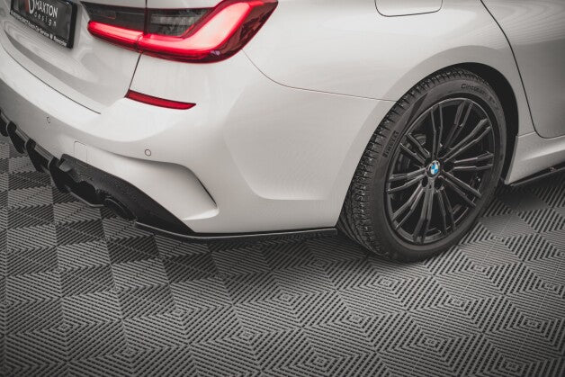 Diffusor Flaps V.2 passend für BMW 3er G20 / G21 M-Paket schwarz Hochglanz
