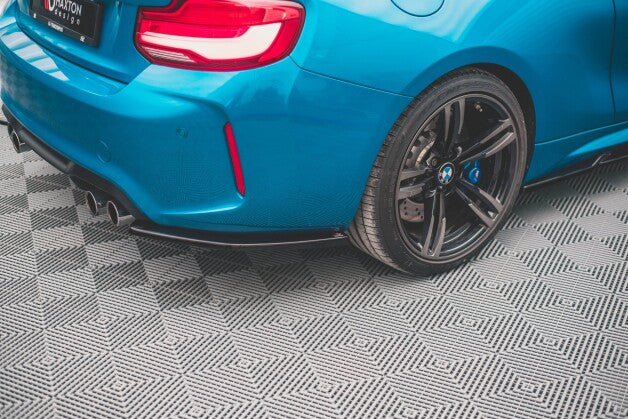 Diffusor Flaps V.2 passend für BMW M2 F87 schwarz Hochglanz