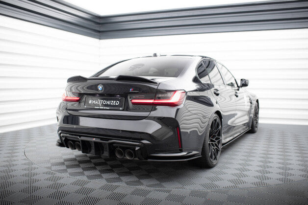 Diffusor Flaps V.2 passend für BMW M3 G80 roter Kern