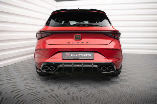 Diffusor Flaps V.2 passend für CUPRA Leon Hatchback Mk1 schwarz Hochglanz