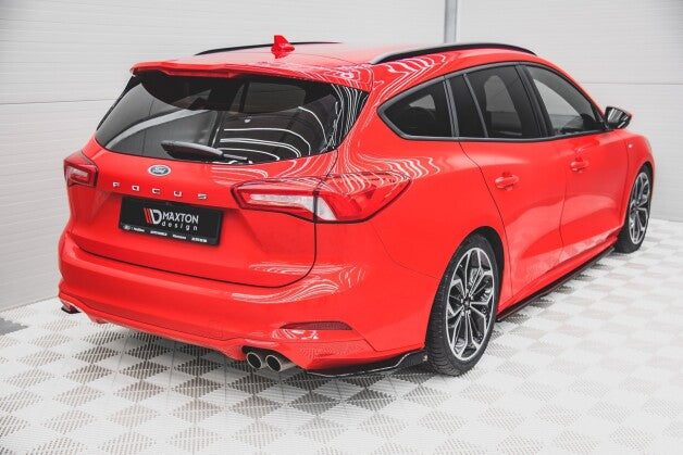 Diffusor Flaps V.2 passend für Ford Focus ST-Line Kombi Mk4 schwarz Hochglanz