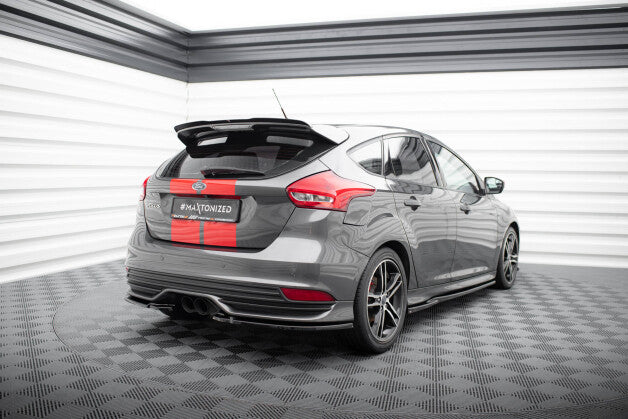 Diffusor Flaps V.2 passend für Ford Focus ST Mk3 FL schwarz Hochglanz