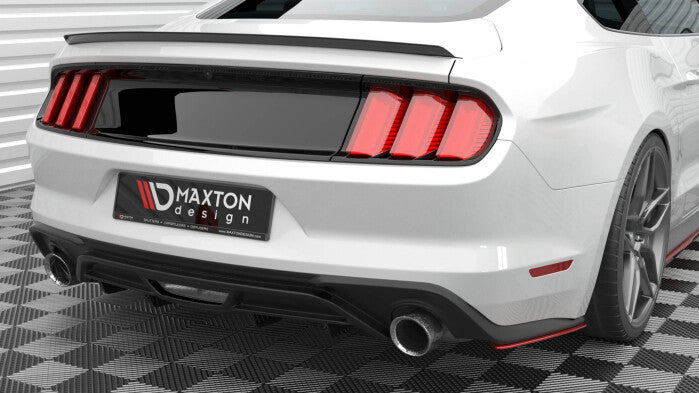 Diffusor Flaps V.2 passend für Ford Mustang GT Mk6 FL schwarz Hochglanz