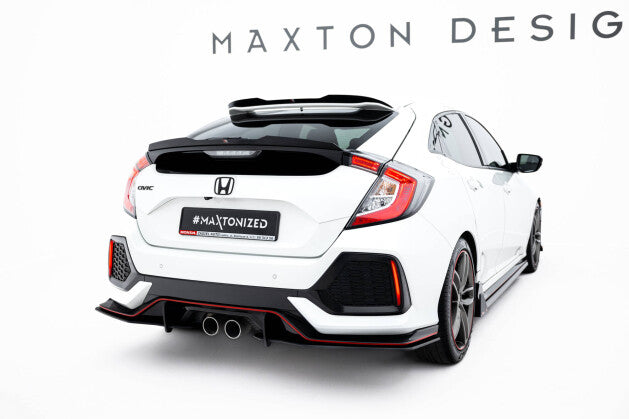 Diffusor Flaps V.2 passend für Honda Civic Sport Mk 10 roter Kern
