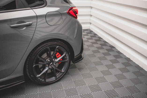 Diffusor Flaps V.2 passend für Hyundai I30 N Hatchback Mk3 FL schwarz Hochglanz