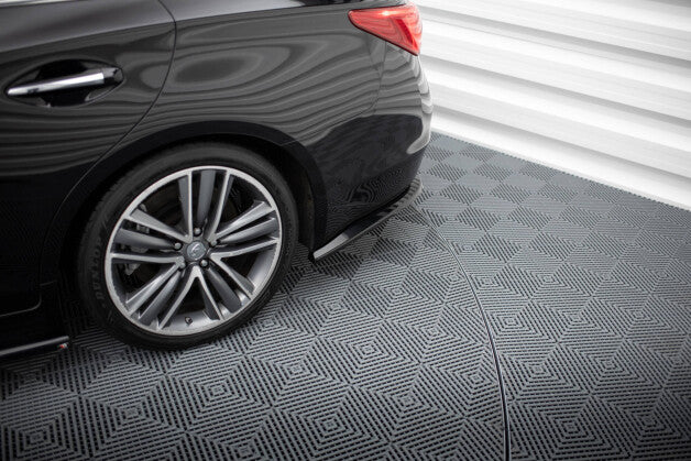 Diffusor Flaps V.2 passend für Infiniti Q50 S Mk1 schwarz Hochglanz
