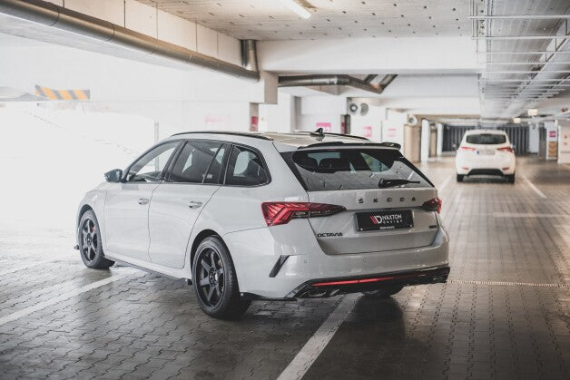 Diffusor Flaps V.2 passend für Skoda Octavia RS Combi / Liftback Mk4 / Mk4 FL schwarz Hochglanz