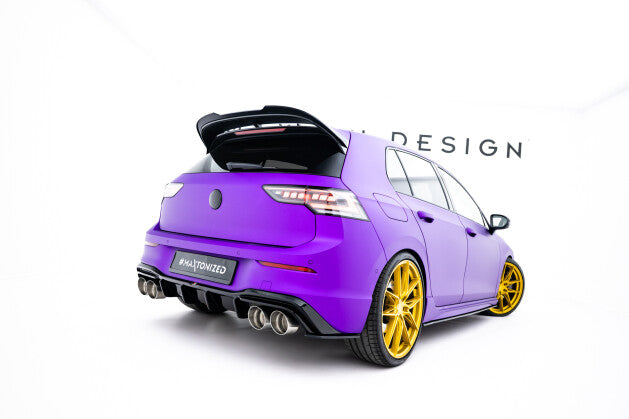 Diffusor Flaps V.2 passend für VW Golf R Hatchback Mk8 / Mk8 FL schwarz matt