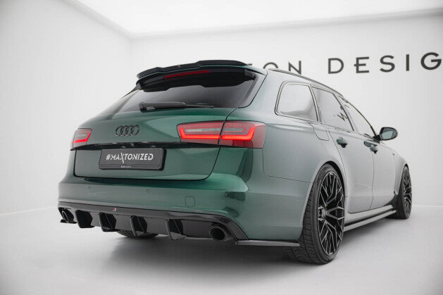 Diffusor Flaps V.3 passend für Audi A6 S-line Avant C7 schwarz Hochglanz