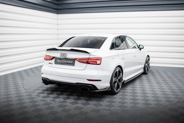 Diffusor Flaps V.3 passend für Audi RS3 Limousine 8V FL schwarz Hochglanz