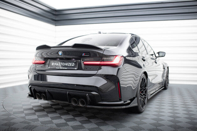 Diffusor Flaps V.3 passend für BMW M3 Limousine / Touring G80 / G81 schwarz Hochglanz (4255647848263)