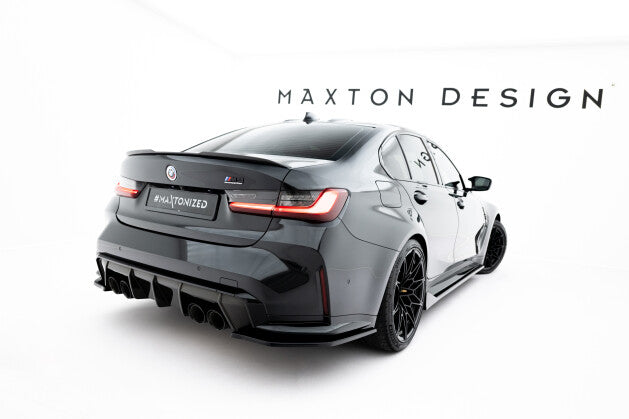 Diffusor Flaps V.3 passend für BMW M3 Limousine / Touring G80 / G81 schwarz Hochglanz (4255647860401)