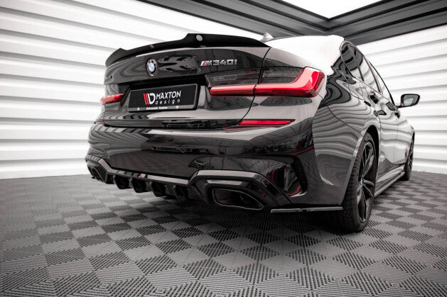 Diffusor Flaps V.3 passend für BMW M340i / M-Paket G20 / G21 schwarz Hochglanz