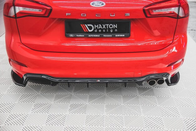 Diffusor Flaps V.3 passend für Ford Focus ST-Line Kombi Mk4 schwarz Hochglanz
