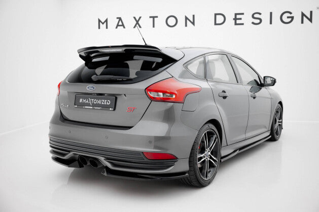 Diffusor Flaps V.3 passend für Ford Focus ST Mk3 FL schwarz Hochglanz