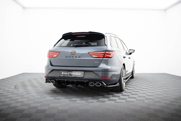 Diffusor Flaps V.3 passend für Seat Leon CUPRA Mk3 FL Sportstourer schwarz Hochglanz