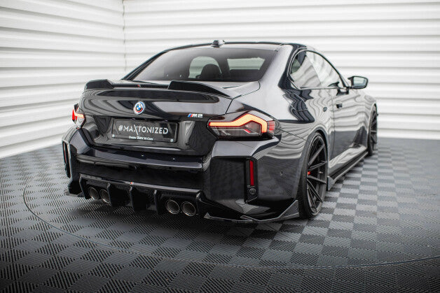 Diffusor Flaps V.4 passend für BMW M2 G87 schwarz Hochglanz