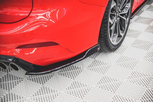 Diffusor Flaps V.4 passend für Ford Focus ST-Line Kombi Mk4 schwarz Hochglanz